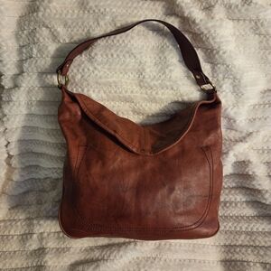 NEW FRYE Campus Burnt Red Leather Shoulder Bag!